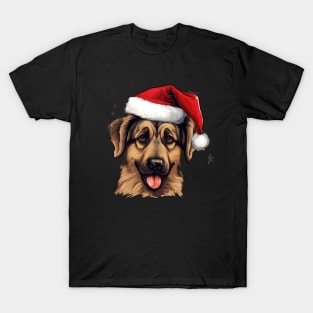 Santa German Shepherd T-Shirt